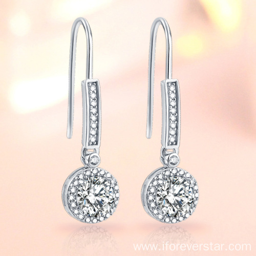 White Bling CZ Trending 925 Silver Earrings